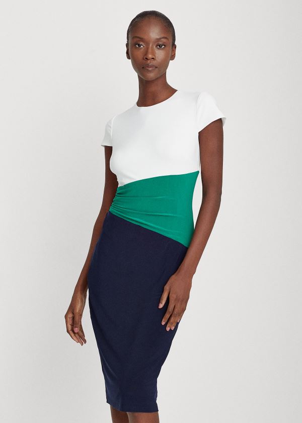 Ralph Lauren Color-Blocked Jersey Kjole Dame Danmark (JSXVT2975)